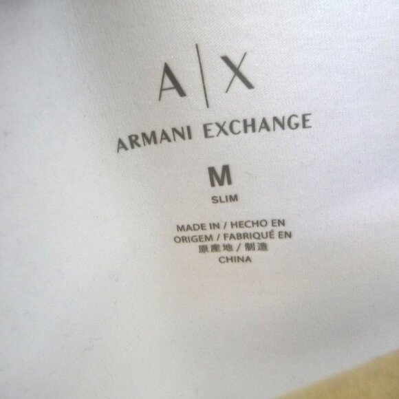 ARMANI EXCHANGE A/X WHITE SHIRT MEDIUM SLIM FIT - Picture 5 of 12